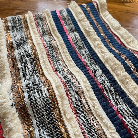 Anthropologie Bohemian Moulinette Soeurs Erine Beaded Fringe Skirt size 4 - Picture 11 of 15